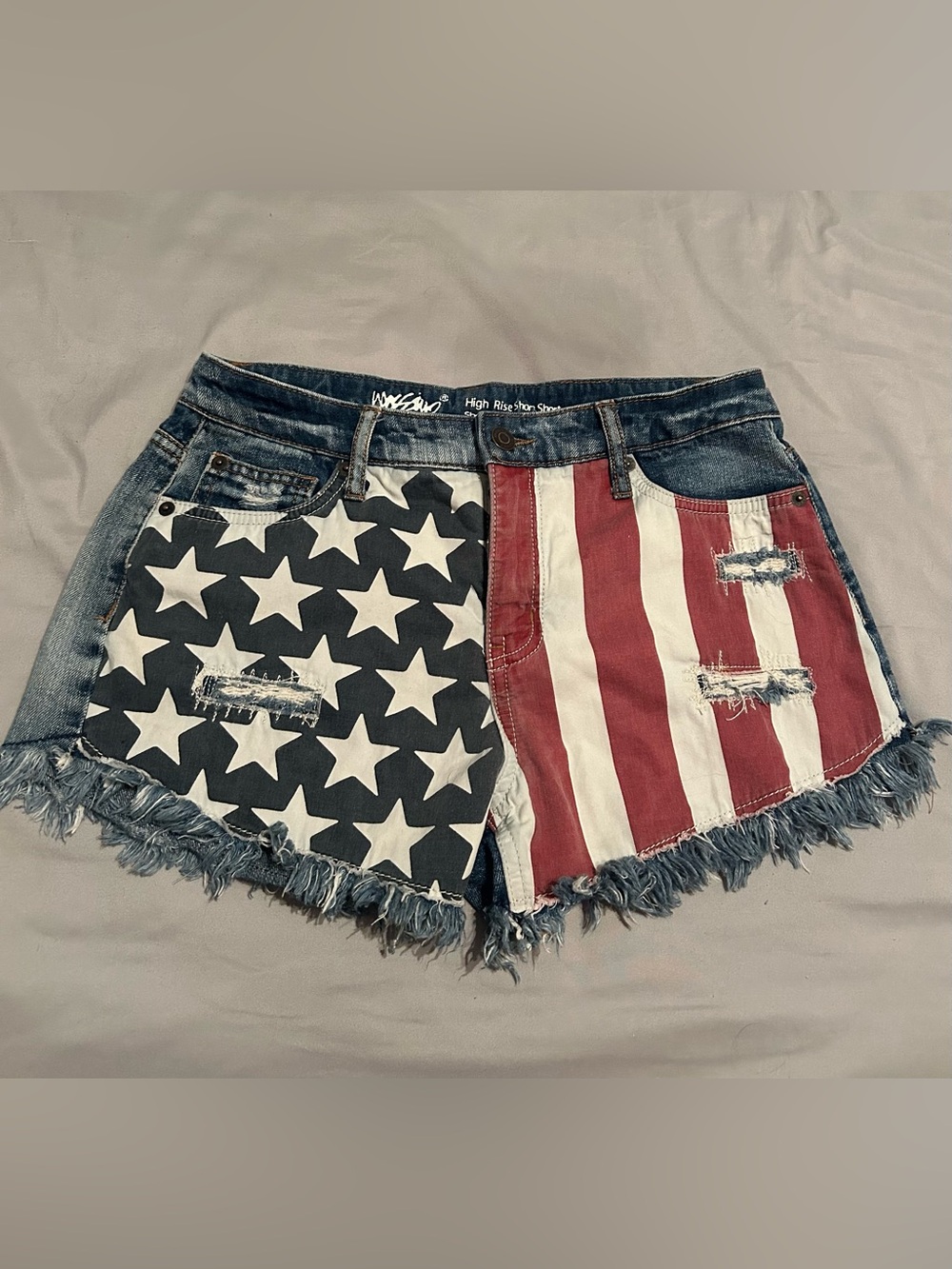 Mossimo American Flag Denim Shorts